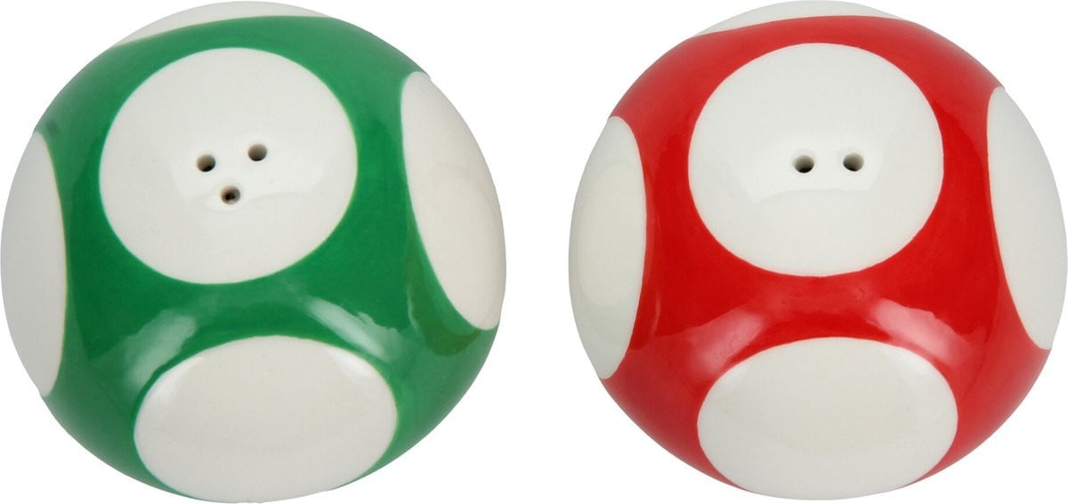 Paladone Super Mario Mushroom Zout- en Peperstrooier - Keramische Nintendo Strooierset