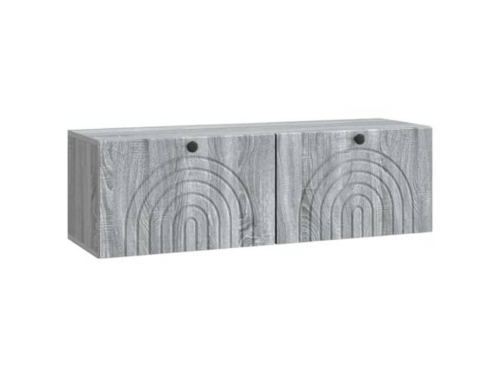 Makastle Wandmontierter TV Schrank Grau Sonoma 98x31x30 cm