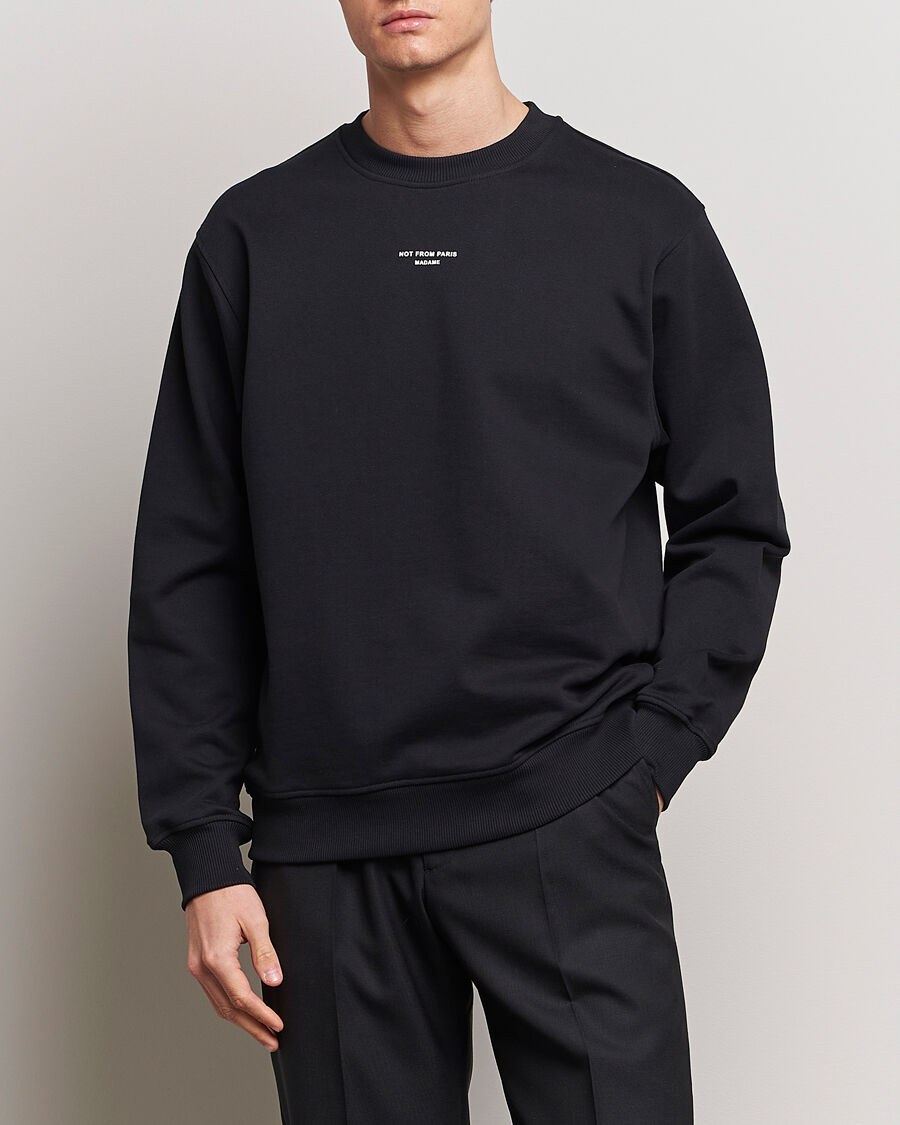 Drôle de Monsieur Classic Slogan Sweatshirt Black men M Sort