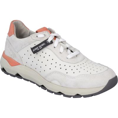 Sneaker JOSEF SEIBEL "Jonah 02, weiss-lachs", Damen, Gr. 38, weiß (weiß, lachs), Obermaterial: 100% Rindsleder Leather cow., Schuhe Sneaker