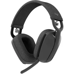 Logitech Zone Vibe Wireless MS Headphones Graphite (Kabellos, USB-C, Microsoft Teams), Office Headset, Grau