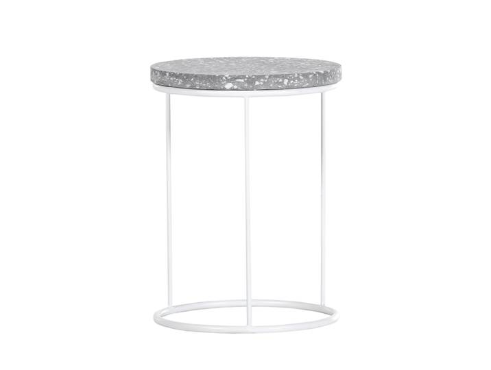 Beistelltisch TERRAZZO 30 x 40 cm grau/ weiß