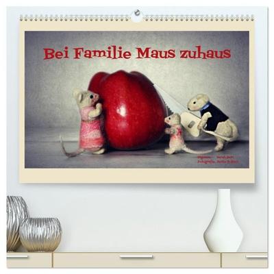 Bei Familie Maus zuhaus (hochwertiger Premium Wandkalender 2027 DIN A2 quer), Kunstdruck in Hochglanz