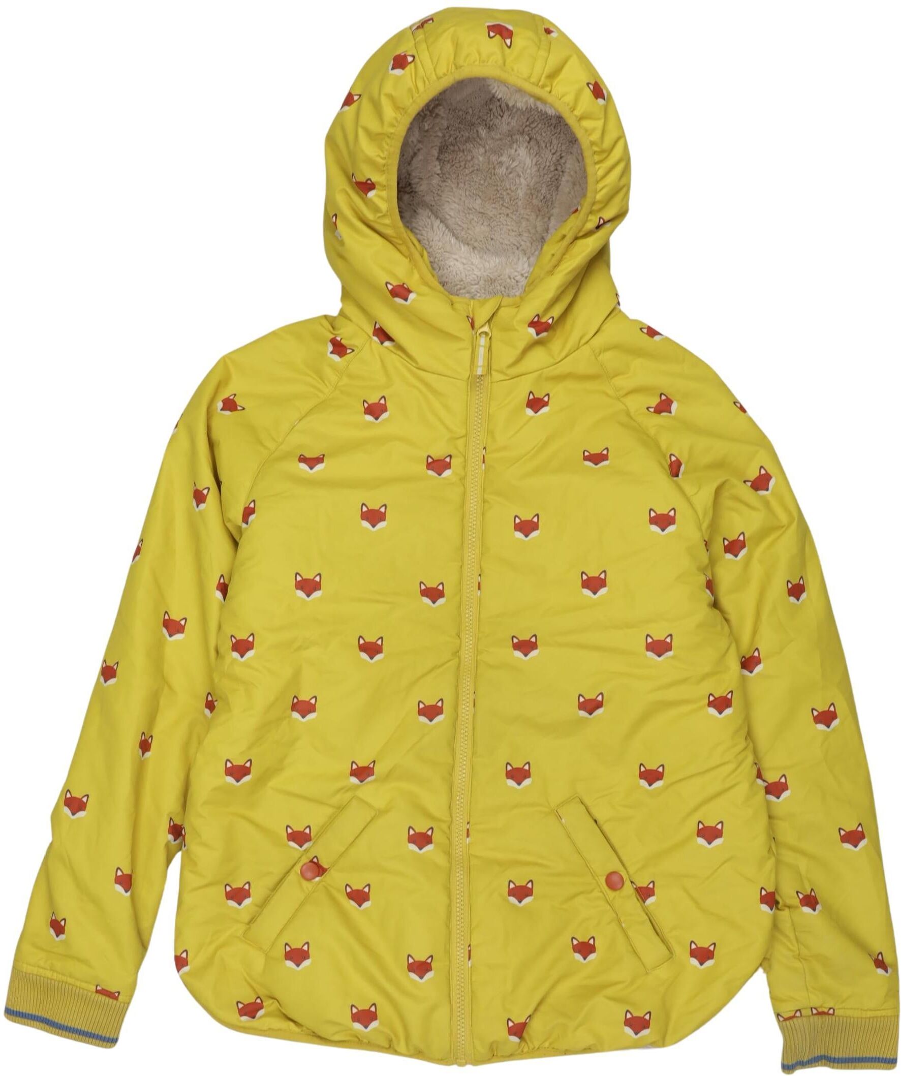 Mini Boden Mädchen Jacke oder Mantel, Gelb, Gr. EU 164, Baumwolle / Synthetik - Second Hand