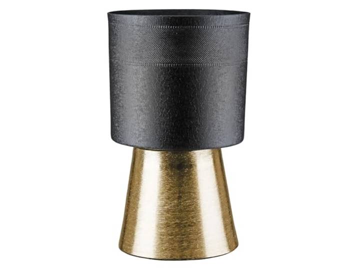 Casablanca Übertopf Nama - Aluminium - Zylindrisch - Craqueliert schwarz - Höhe 34cm x Ø 22cm
