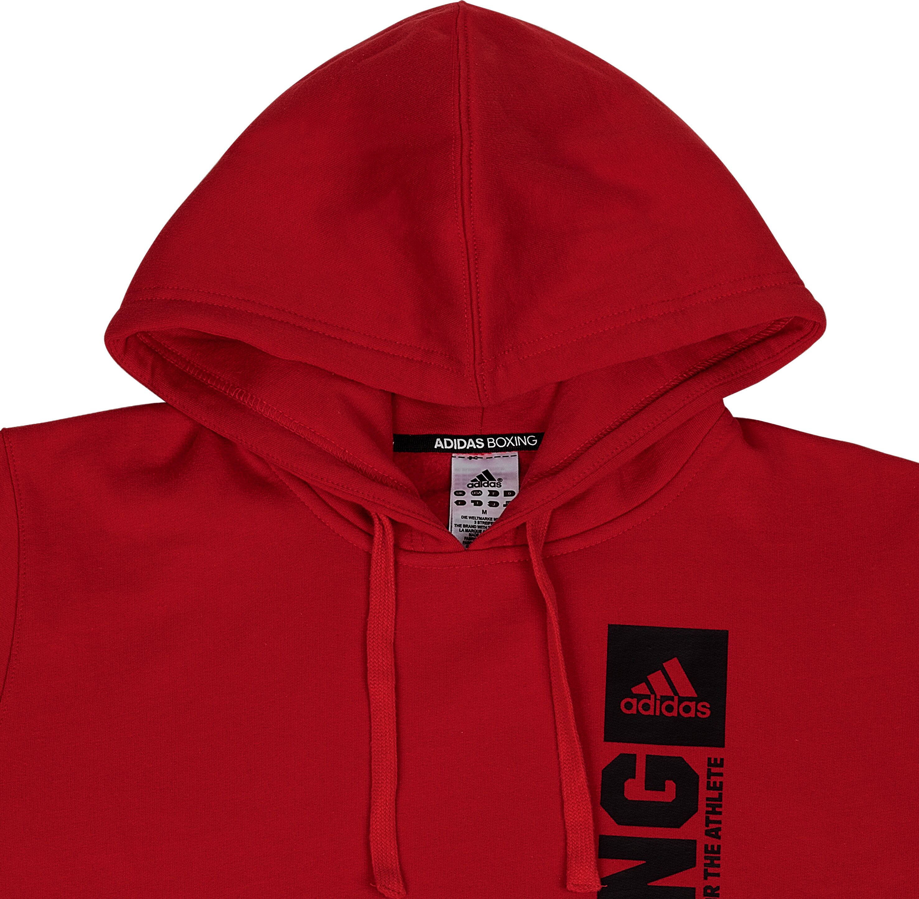 Hoodie ADIDAS PERFORMANCE "Community Vertical Hoody BOXING" Gr. S, rot, Sweatshirts, Herren, S, Obermaterial: 80% Baumwolle, 20% Polyester, Hoodie rot S
