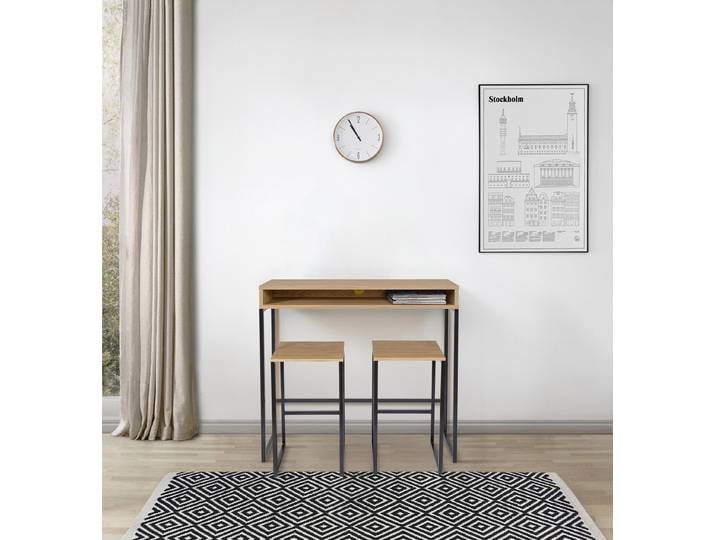 Konsolentisch WOODMAN Dominic , schwarz (eichefarben, schwarz), B:35cm H:65cm T:35cm, Tische, Konsolentisch, auch als Beistelltisch verwendbar, FSC-zertifiziert
