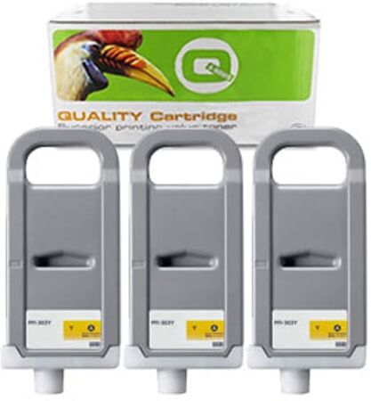 Q-Nomic PFI-703Y XL Pack ahorro 3 cartuchos amarillo