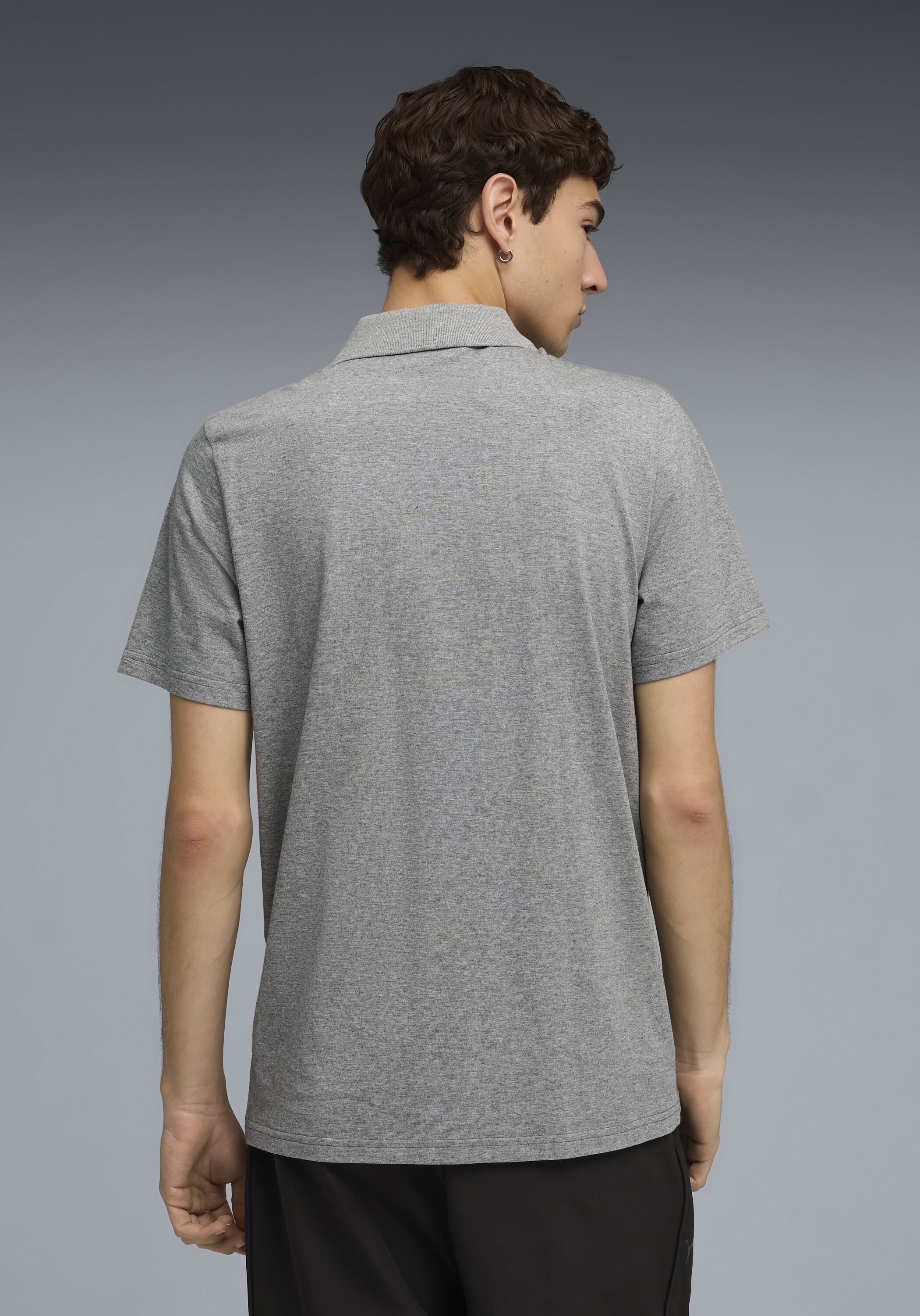 Poloshirt PUMA "BMW MMS ESS POLO", Herren, Gr. S, grau (medium gray heather), Jersey, Obermaterial: 100% Baumwolle, bedruckt, regular fit normal, Shirts Poloshirt, Regular Fit, Kurzarm, mit Knopfverschluss, mit Logodruck medium gray heather S
