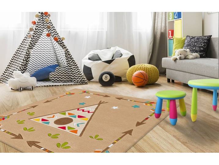 Arte Espina Kinderteppich Spirit Glowy 3142, rechteckig, Höhe: 23 mm, Besonders strapazierfähig und pflegeleicht
