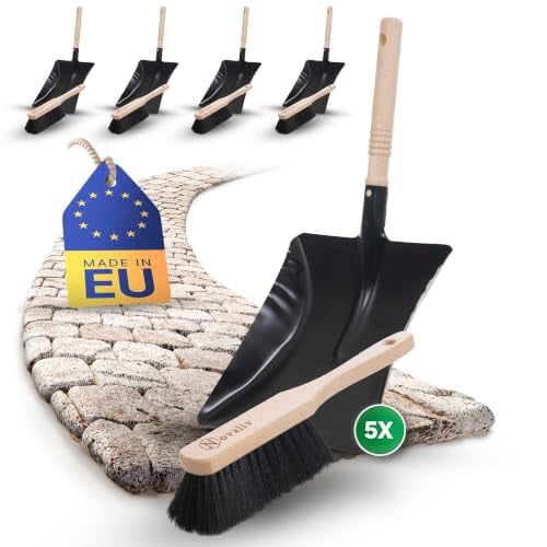 Set van 5 Novaliv Handveegsets Zwart met Handveger en Schep