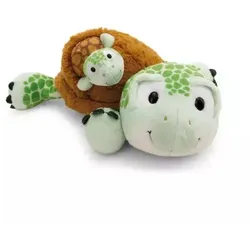 Nici Green: Plüschschildkröte mit ihrem Baby – liegend, 28 cm