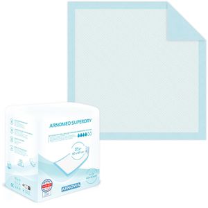 Arnomed Inkontinenzunterlagen Superdry, Einweg, 60x60cm, Aufnahme ca. 690ml, wasserfest, 25 Stück