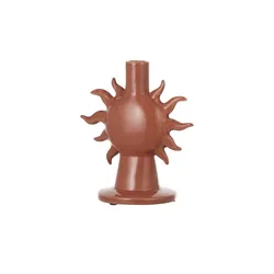 Kerzenständer Sonne   ¦ braun ¦ Keramik ¦ Maße (cm): B: 16,5 H: 19 T: 11.0