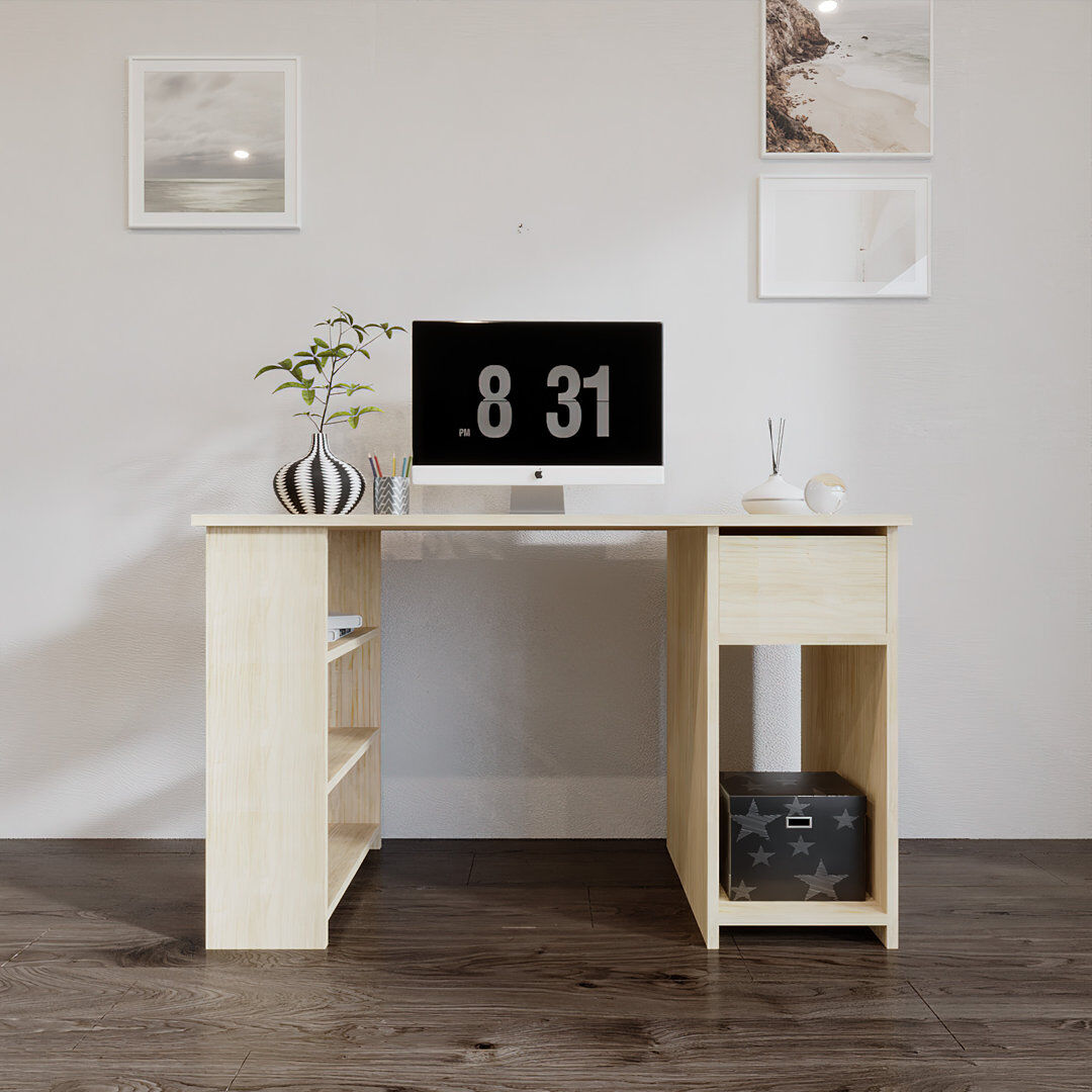 17 Stories Neddo Computer Desk Oak