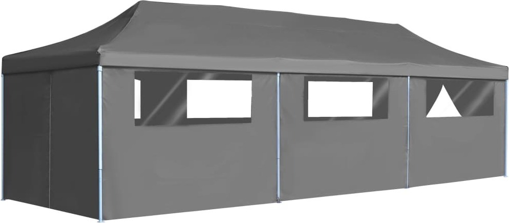 Faltzelt Partyzelt Pop-Up mit 8 Seitenwänden 870x291x315 cm Anthrazit