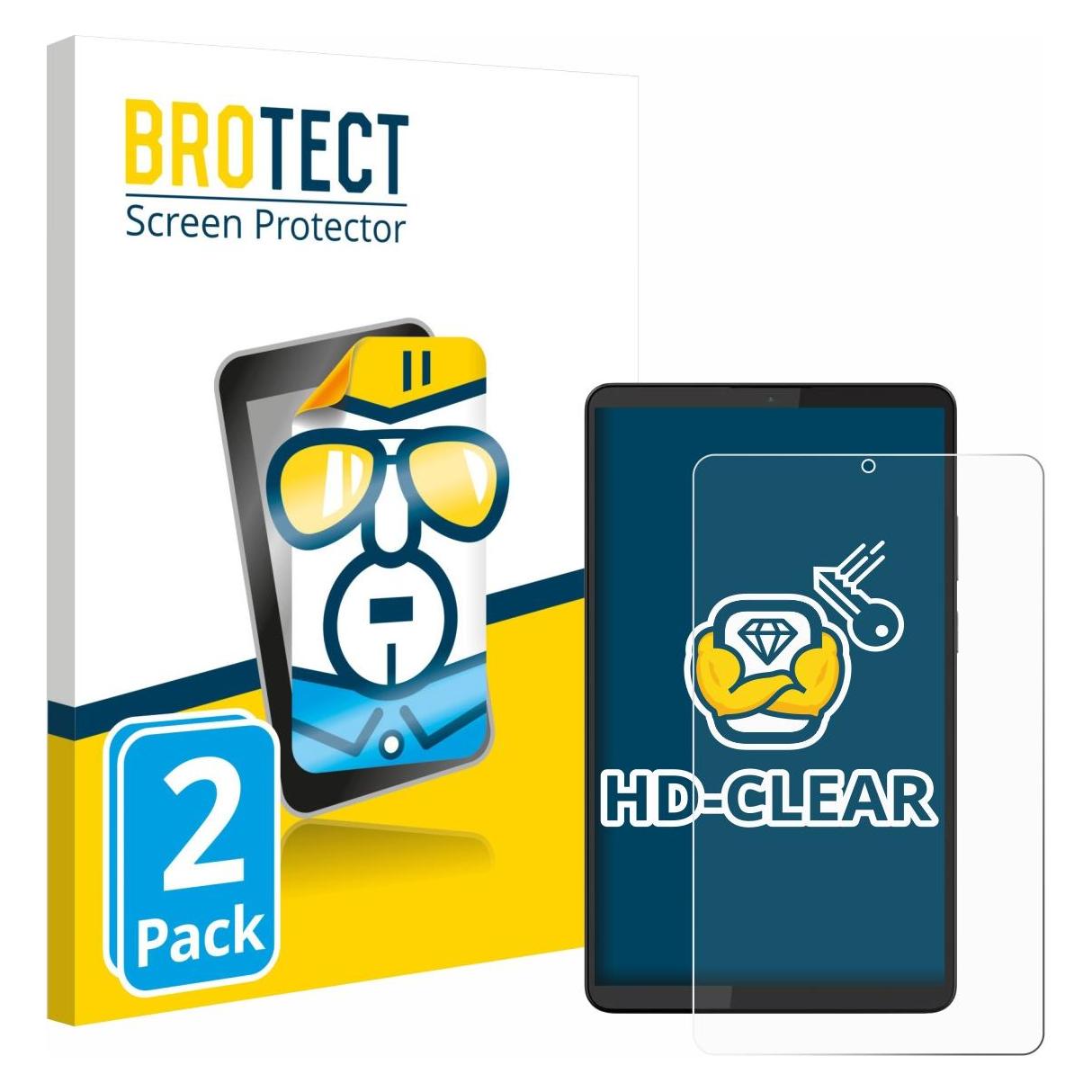 Brotect Schutzfolie für Lenovo Tab One 8.7" Displayschutz Displayschutzfolie Folie Klar Transparent (2 Stk., Lenovo Tab One) (1860069)