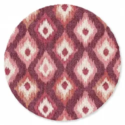 FUSSMATTE Diamantformen - Rosa - Muster - Textur Flurteppich 120x120 cm