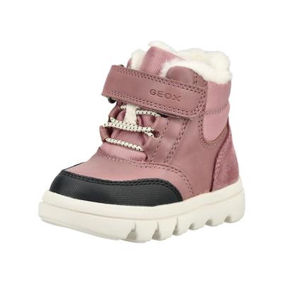 Stiefelette GEOX "Geox Stiefelette Lederimitat/Textil", Damen, Gr. 24, Textil, rosa, Lederimitat, Textil, Schuhe Stiefelette