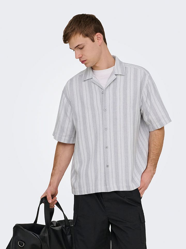 ONLY & SONS Hemd "Onswalker" - Relaxed fit - in Grau - S