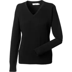 Russell Damen V-Ausschnitt Strickpullover Pullover R-710F-0 black M