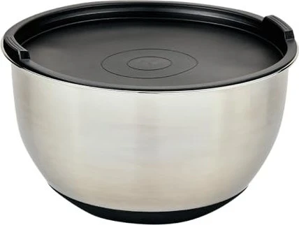 KESPER Edelstahlschale mit Kunststoffdeckel, Durchmesser 26 cm