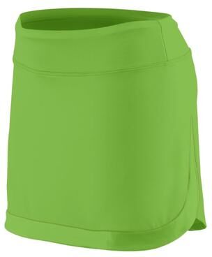Augusta Sportswear AG2411 Girls Action Color Block Skort in Lime/Lime size Large   Polyester/Spandex Blend 2411