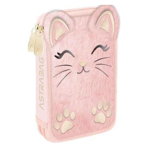 Astra Dreifaches Federmäppchen aus Astrabag Fluffy Kitty (48511714)
