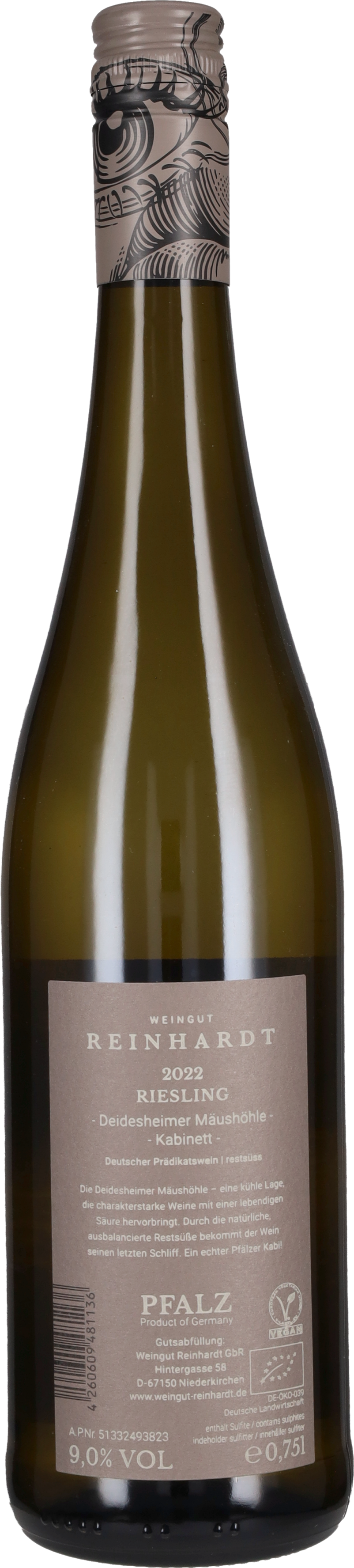 Riesling Kabinett Ortswein Deidesheimer Maushohle Weingut Reinhardt 2024