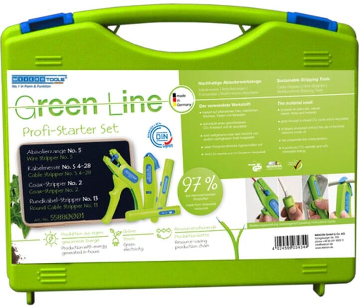 WEICON Abisolierwerkzeuge Profi-Starter Set Green Line 4-teilig (55880001)