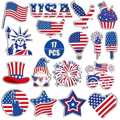 Kühlschrankmagnet-Set zum Unabhängigkeitstag, personalisierte weiche Magnete, dekorative Magnete für Feiertage, Autotürrahmen, Partydekorationen