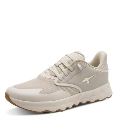 Slip-On Sneaker TAMARIS, Damen, Gr. 42, Textil, ivory 2, Lederimitat, Synthetik, Textil, Netz, clean, Schuhe, Freizeitschuh, Halbschuh, Slipper mit Kontrastbesatz