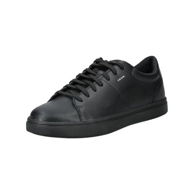 Sneaker GEOX "Geox Sneaker Leder", Herren, Gr. 43, schwarz, Leder, Schuhe Sneaker