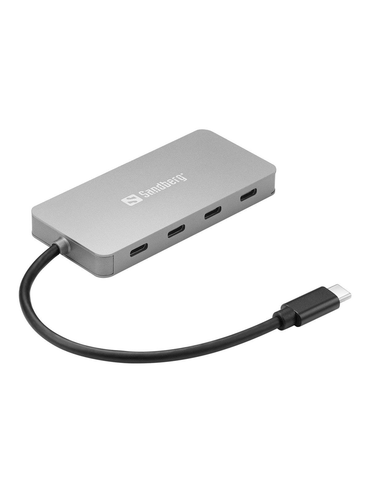 Sandberg USB-C to 4 x USB-C Hub USB-Hubs - USB 3.1 - 4 - Grau