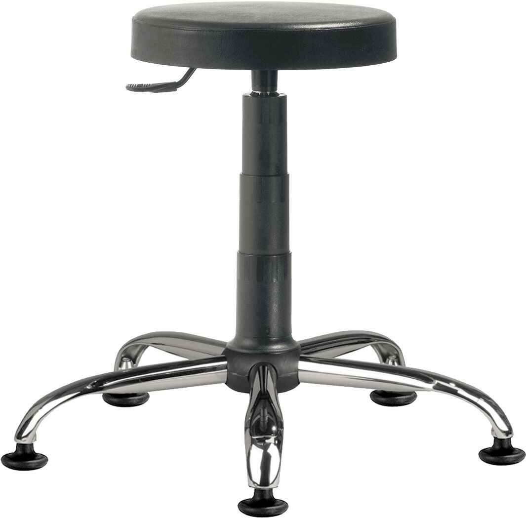 Antares Hocker mit PUR-Sitzfläche, Metallkreuz, Gleiter