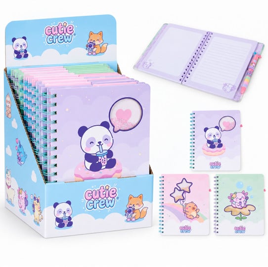 Cutie Crew CC253018 Notitieboek met pen - Vrolijk ontwerp