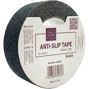 Idea-Home Antirutsch-Klebeband 10m x 50mm, Innen- und Außenbereich, schwarz