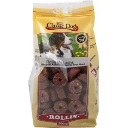 Classic Dog Snack Rollis mit Lachs | 500g Hundesnacks
