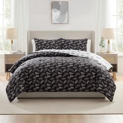 Empyrean 3PC Reversible Botanical Printed Comforter Bedding Set