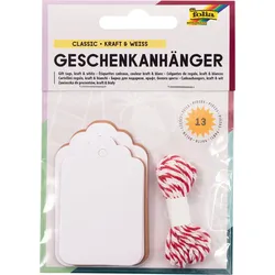 folia Geschenkanhänger weiß