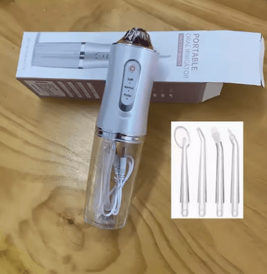 Inspire Essentials AquaPulse Electric Water Flosser With Intelligent Pressure Control white