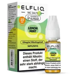 Elfbar ELFLIQ Lemon Mint NicSalt Liquid 10ml / 10mg