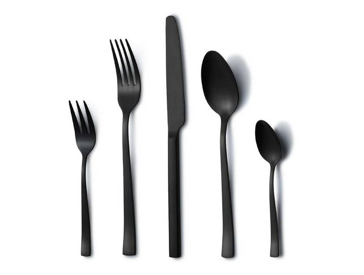 LuxusKollektion Besteck-Set Schwarzes Besteck Set 30-teilig Edelstahl für 6 Personen