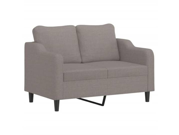 KTHLBRH Set 2 Sofas 2-Sitzer mit Kissen Taupe Stoff 100 % Polyester, Gestell aus Metall, Schaumstoff, 4 Kissen inklusive