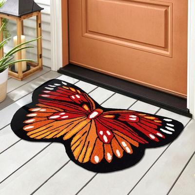 Trans Ocean Import Co Inc Monarch Butterfly Mat 34 x 20, 34 x 20, Orange