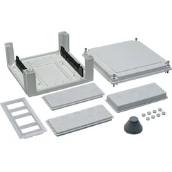 Hager U84S4 Kabelanschlusskasten, univ., 324x307x149mm, IP54, SKII, SaS-Träger-40mm, seitl.