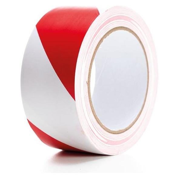 Perel PVC-Markierungsband 5cm x 33m - Rot/Weiss (50 mm) (PT-MA5X33RW)