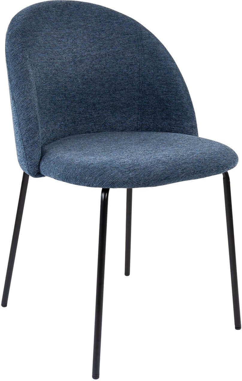 Kick Collection Eetkamerstoel Noa - Blauw - Gestructureerde stof