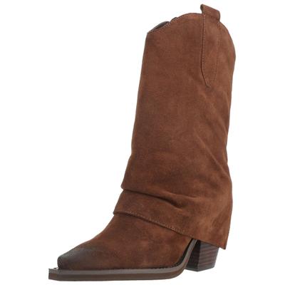 Bikerboots ALMA EN PENA "ALMA EN PENA Stiefel Leder", Damen, Gr. 39, Textil, braun (camel), Leder, Schuhe Bikerboots
