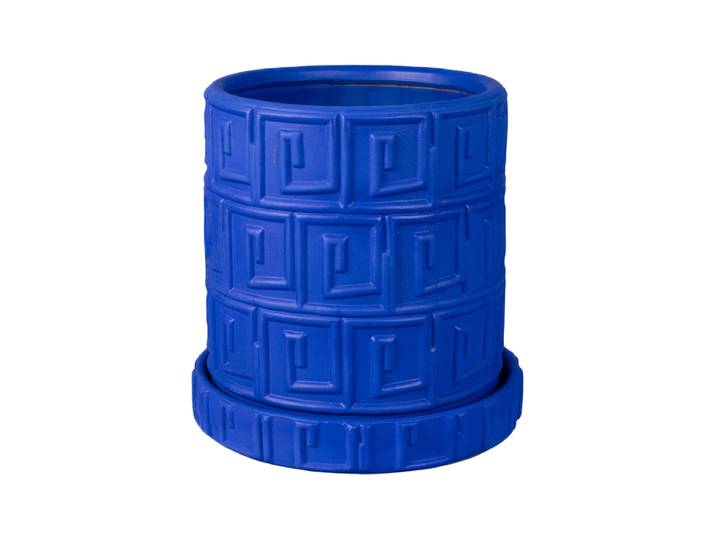 In- & Outdoor Design Blumentopf „Magna Graecia Greca Blue“ Blau Seletti